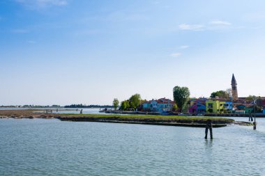 Geleneksel Burano evleri, Venedik renkli