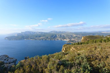 Cassis görünümü Cape Canaille üst, Fransa