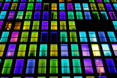 Renkli windows doku. Neon ışık arka plan