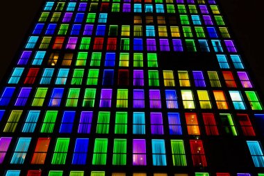 Renkli windows doku. Neon ışık arka plan