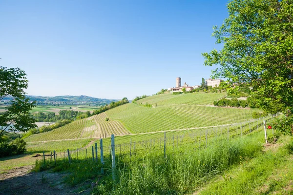 오늘날 도시 보기, Langhe, 이탈리아 — 스톡 사진