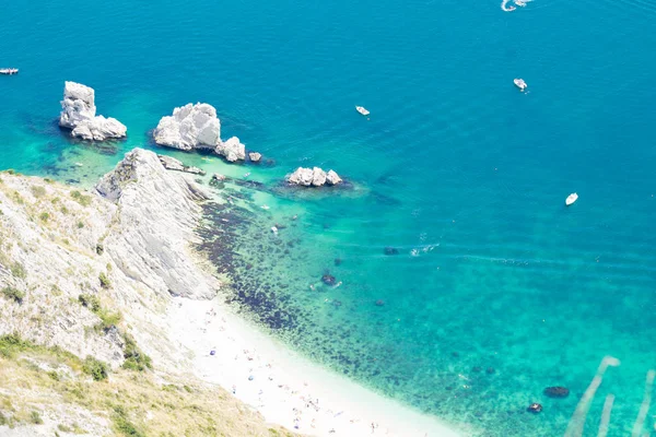 Playa de Sirolo desde Monte Conero, Italia — Foto de Stock