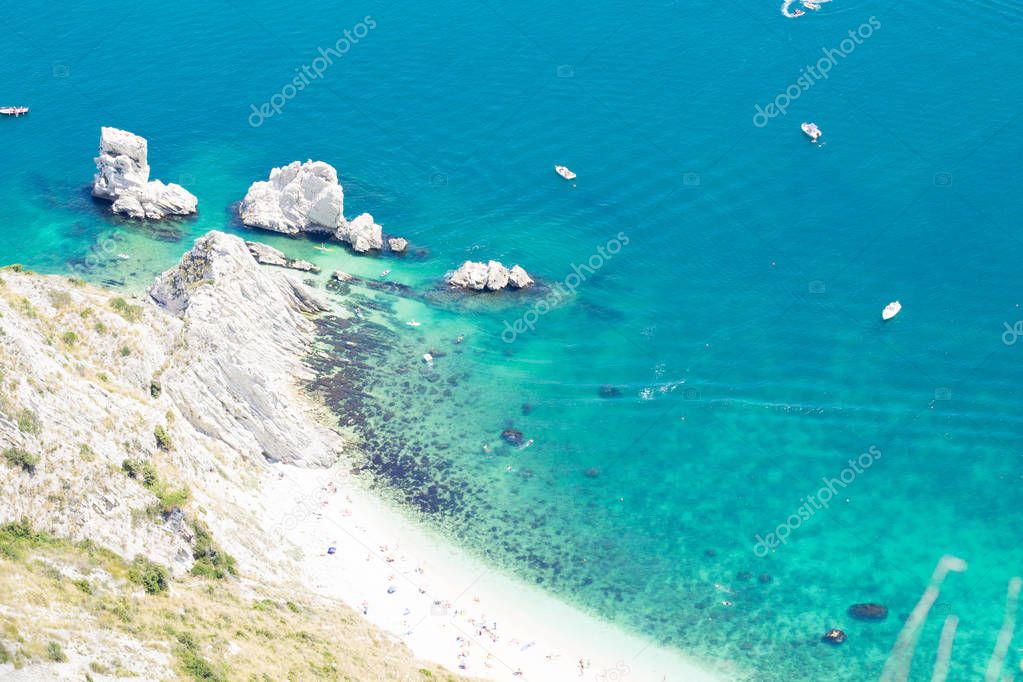 Sirolo beach from Monte Conero, Italy