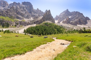 Dağ doruklarına görüntülemek, dolomites manzara