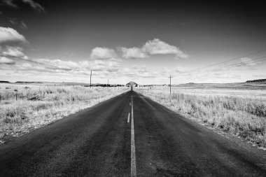 Perspektif yol üzerinden turuncu Free State, Güney Afrika. Görüntü kazmak