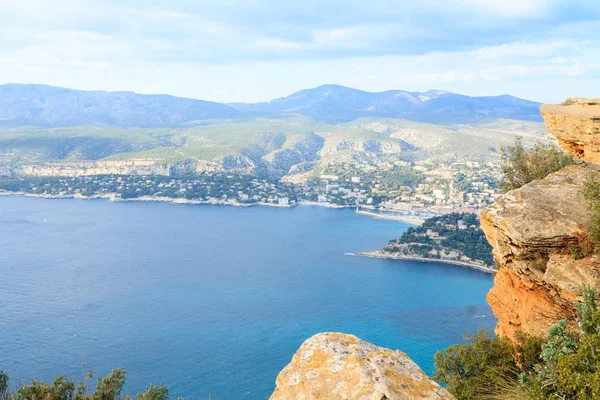 Vista de Cassis de Cape Canaille top, França — Fotografia de Stock