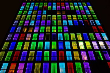 Renkli windows doku. Neon ışık arka plan