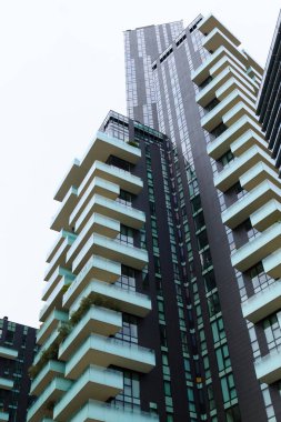 Milan, İtalya, Finans Merkezi Görünümü