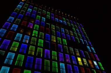 Renkli windows doku. Neon ışık arka plan