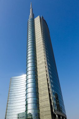 Milan, İtalya, Finans Merkezi Görünümü