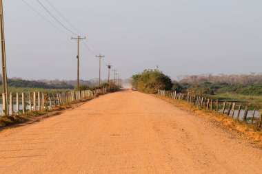 Brezilyalı toprak yol perspektif içinde