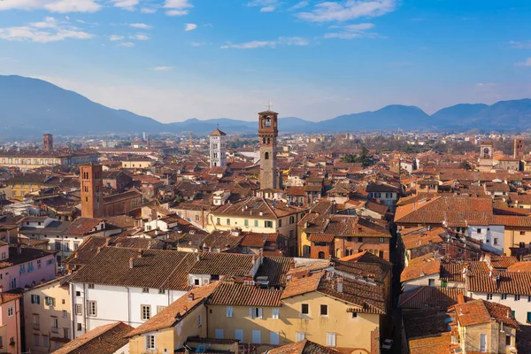 Vista Lucca da Torre Guinigi . — Fotografia de Stock