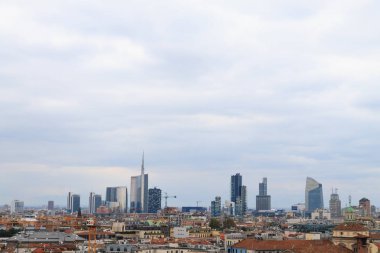 Milan, İtalya, Finans Merkezi Görünümü