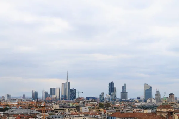 Milano, Italia, Veduta del quartiere finanziario — Foto Stock