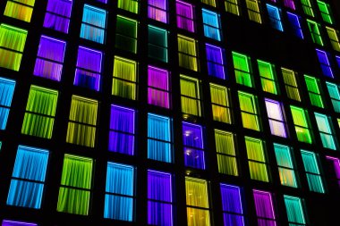 Renkli windows doku. Neon ışık arka plan