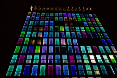 Renkli windows doku. Neon ışık arka plan