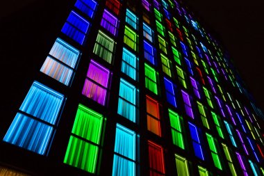 Renkli windows doku. Neon ışık arka plan