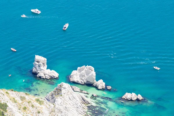 Playa de Sirolo desde Monte Conero, Italia — Foto de Stock