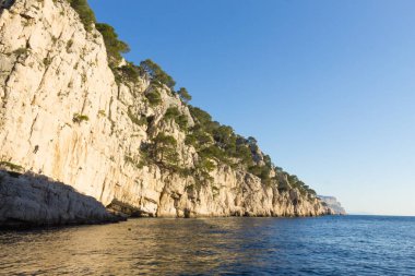 Calanques Fransa azure Sahil güzel doğası. Calanques Marsilya yakınlarında Milli Parkı. Doğa ve açık