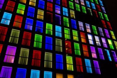 Renkli windows doku. Neon ışık arka plan