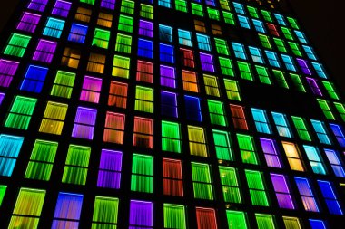 Renkli windows doku. Neon ışık arka plan