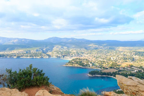 Cassis view from Cape Canaille top, Ranska — kuvapankkivalokuva