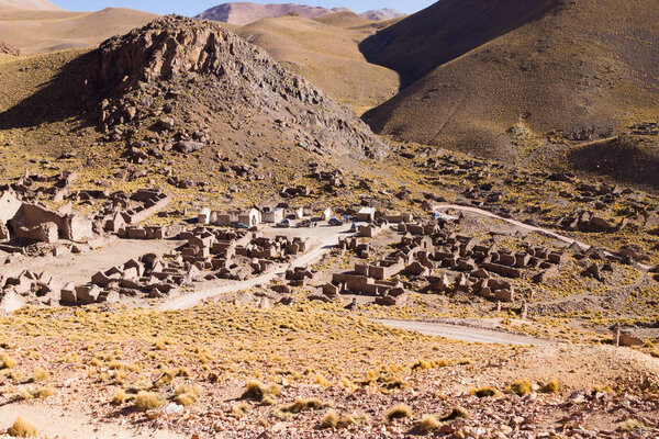 Ghost village in andean plateau,Bolivia