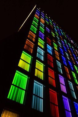 Renkli windows doku. Neon ışık arka plan