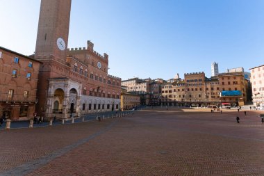 Siena gün görünümü, Toskana, İtalya