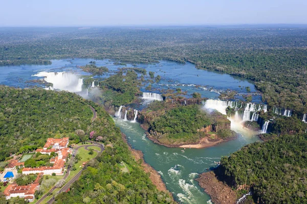 Iguazu falls helikopter view, Argentinië — Stockfoto