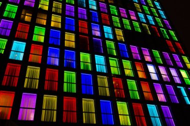 Renkli windows doku. Neon ışık arka plan