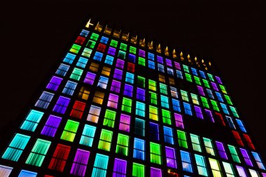 Renkli windows doku. Neon ışık arka plan