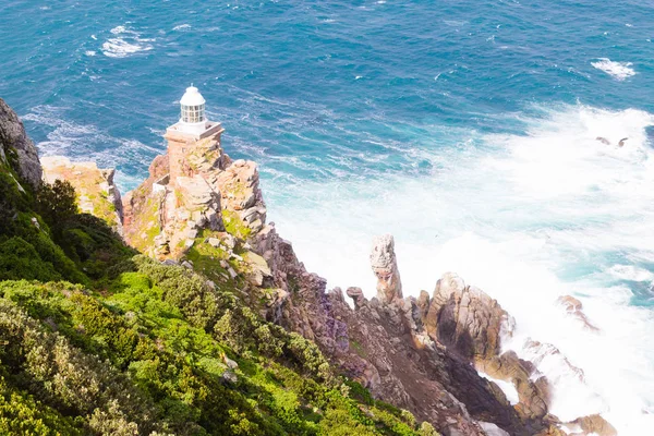 Cape Point deniz feneri Güney Afrika görünümünü — Stok fotoğraf