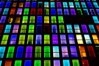 Renkli windows doku. Neon ışık arka plan