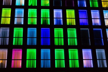 Renkli windows doku. Neon ışık arka plan