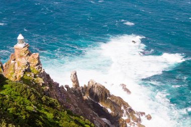 Cape Point deniz feneri Güney Afrika görünümünü