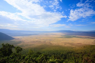 Ngorongoro Koruma Alanı hava manzarası, Tanzanya, Afrika