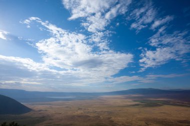 Ngorongoro Koruma Alanı hava manzarası, Tanzanya, Afrika