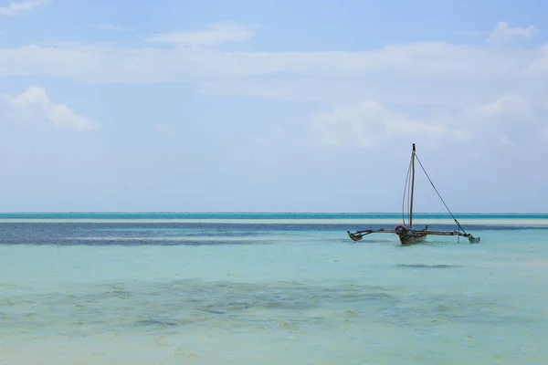 Paysage de plage de Zanzibar, Tanzanie, panorama africain — Photo