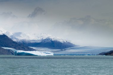 Upsala Glacier view from Argentino lake, Patagonia landscape, Ar