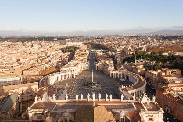 Praça São Pedro vista aérea, Cidade do Vaticano — Fotografia de Stock
