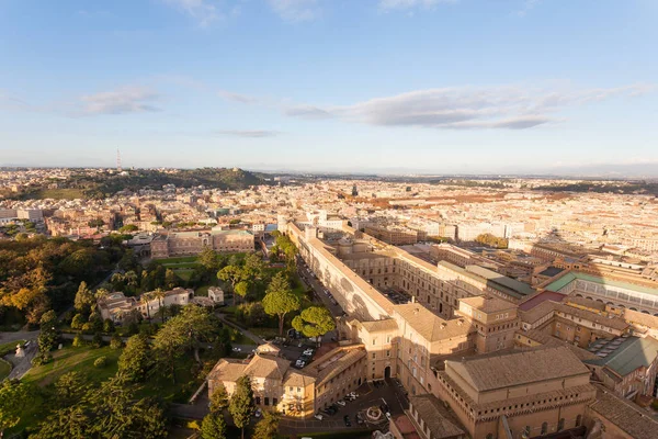 Letecký Pohled Říma Slunečného Dne Romové Italská Krajina — Stock fotografie
