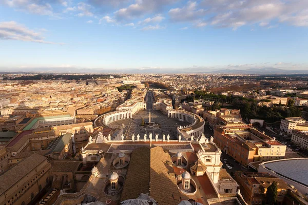 Szent Péter Tér Légi Kilátás Vatikánváros Római Táj Olaszország — Stock Fotó