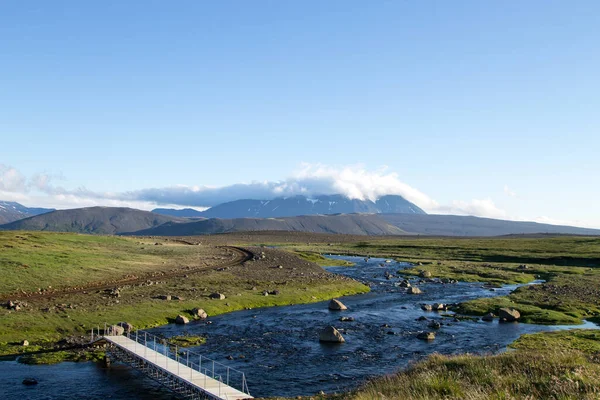 Panorama Vom Hvitarvatn Gebiet Ländliche Landschaft Islands Isländische Landschaft — Stockfoto