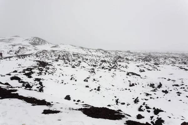 Пейзаж Снігом Askja Caldera Область Ісландія Центральний Нагір Ісландії — стокове фото