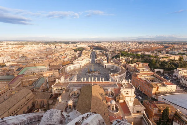 Πλατεία Αγίου Πέτρου Εναέρια Άποψη Βατικανό Πόλη Ρώμη Τοπίο Ιταλία — Φωτογραφία Αρχείου