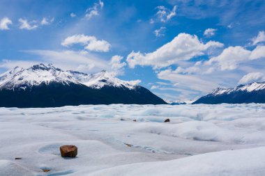 Perito Moreno buzulu Patagonya, Arjantin 'de yürüyoruz. Patagonya manzarası