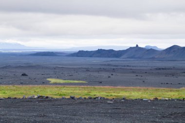 İzlanda Panorama, Kverfjoll bölgesinden ıssız bir arazi. Sigurdarskali konumu