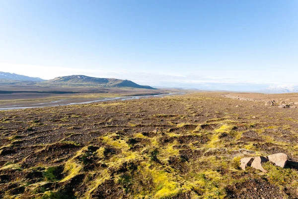 Panorama Zona Hvitarvatn Islandia Paisaje Rural Paisaje Islandés —  Fotos de Stock