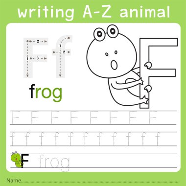 Illustrator A'dan Z'ye hayvan f yazma